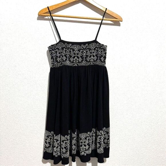 Morgan & Co. Jr. Sz 3/4 Spaghetti Strap Black Silver Glitter Lining Mini Dress - Picture 4 of 15